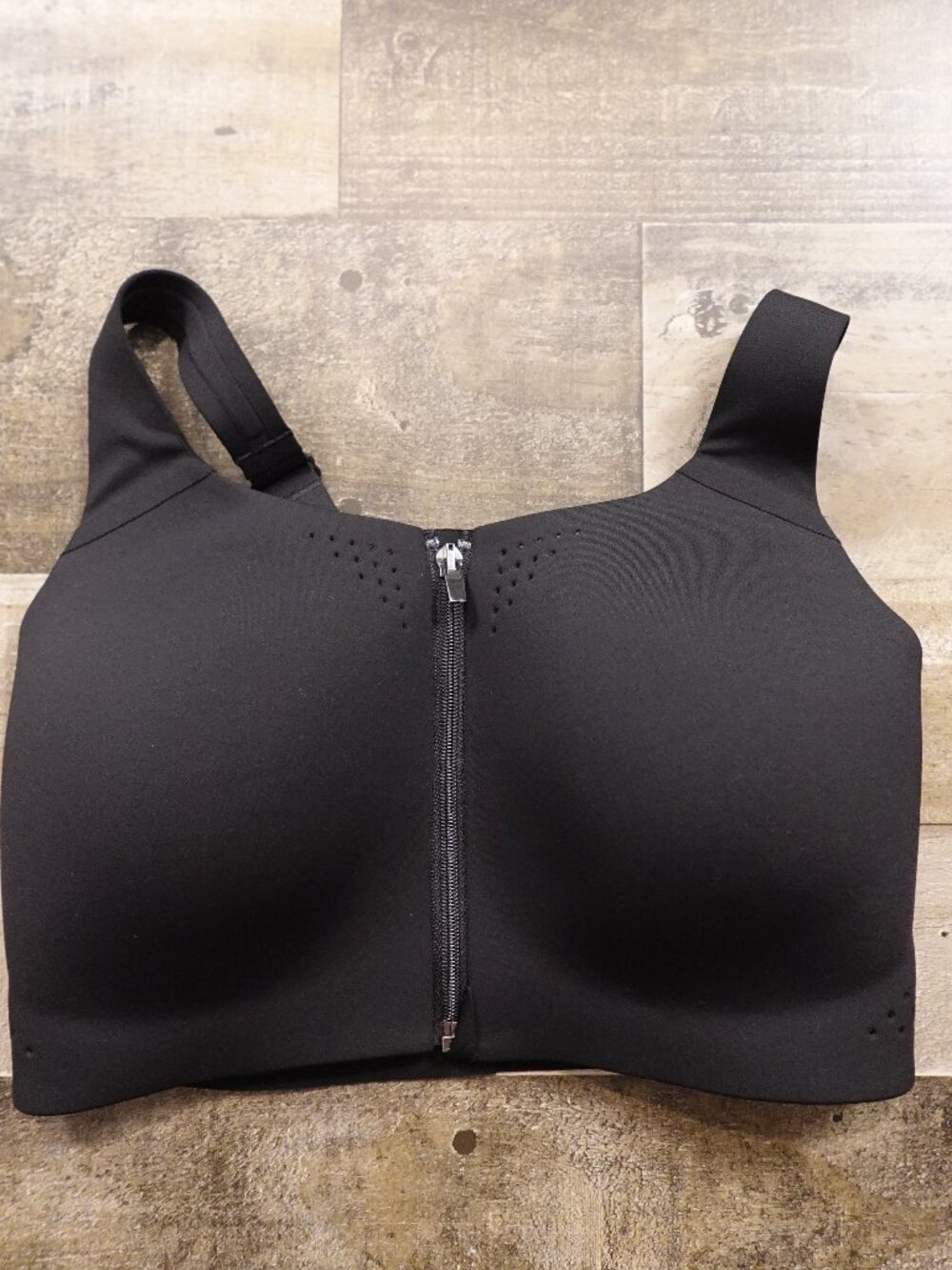 Victoria's Secret VSX Front Zip‎ Sports Bra Women's 34DDD Black High Impact